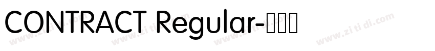 CONTRACT Regular字体转换
